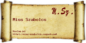Miss Szabolcs névjegykártya